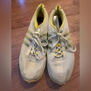 Adidas Y-3 Sprint women’s sneakers in a white mesh and yellow colorway size 7.5.